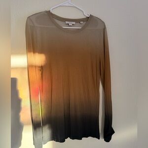 Vince Gray and Black Long Sleeve Shirt